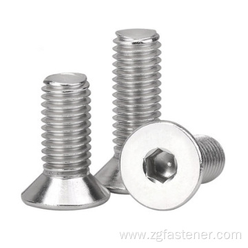 Stainless steel din7991 hex socket countersunk flat head screws